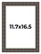 11.7x16.5 Modern Bamboo Picture Frame with UV-Resistant Acrylic & Acid Free Backing, Available in 5 Finishes - Gold, Silver, Brown, Black, and Natural